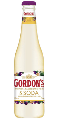 Gordons Tropical Passionfruit Gin and Soda $66 X 24 ack